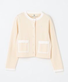 組曲 KIDS 【110-140cm】リボンインターシャニット カーディガン