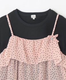 組曲 KIDS 【150-160㎝】ドットキャミ＋TシャツSET