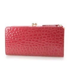 LA BAGAGERIE クロコ型押しエナメル 長財布（がま口）