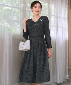 Tiaclasse 【洗える】配色パイピングフレアワンピース