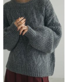 Green Parks armonia. ケーブルニットプルオーバー