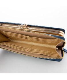 LA BAGAGERIE クロコ型押しエナメル 長財布（がま口）