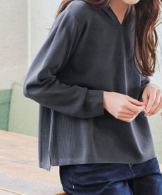 Tiaclasse 【洗える】サマーニットフードパーカートップス