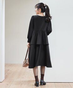 Tiaclasse L 【洗える】ドッキングティアードワンピース