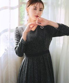 Tiaclasse 【洗える】配色パイピングフレアワンピース