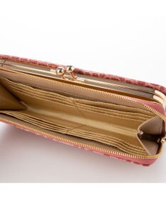 LA BAGAGERIE クロコ型押しエナメル 長財布（がま口）