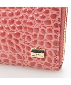 LA BAGAGERIE クロコ型押しエナメル 長財布（がま口）