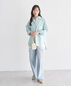 earth music&ecology バックツイストオーバーシャツ