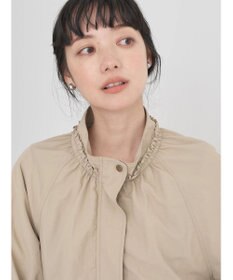 earth music&ecology スタンドフリルミリタリーブルゾン