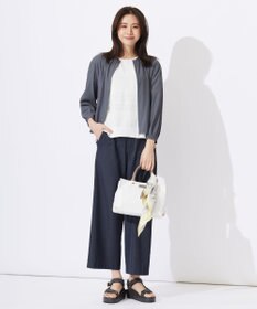 J.PRESS LADIES 【洗える・吸水速乾】麻シェルドライ セミワイド パンツ