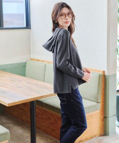 Tiaclasse 【洗える】サマーニットフードパーカートップス