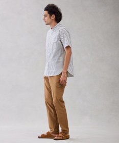 J.PRESS MEN 【クールマックス】サッカーマルチストライプ バンドカラーシャツ