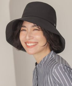 J.PRESS LADIES 【畳める・2way】ワイドブリム ハット ブラック系