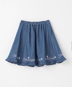 ANY KIDS 裾 ロゴ刺繍 スカパン