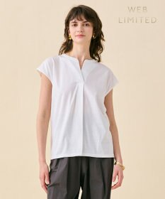 BEIGE， 【WEB限定・洗える】MELISSA / バックシフォンスキッパー半袖トップス