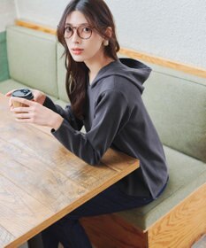 Tiaclasse 【洗える】サマーニットフードパーカートップス