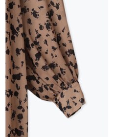 Te chichi フラワーシフォンフリルネックドレス