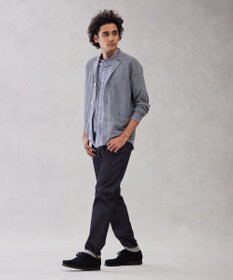 J.PRESS MEN 【クールマックス】サッカーマルチストライプ バンドカラーシャツ