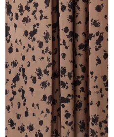 Te chichi フラワーシフォンフリルネックドレス