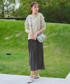 Tiaclasse 【洗える】サマーニットフードパーカートップス