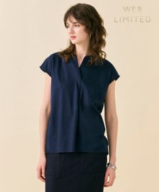 BEIGE， 【WEB限定・洗える】MELISSA / バックシフォンスキッパー半袖トップス