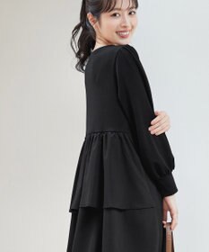 Tiaclasse L 【洗える】ドッキングティアードワンピース