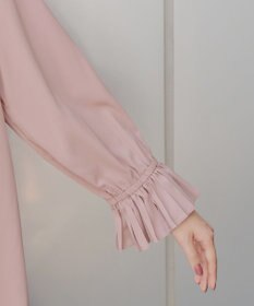 Tiaclasse L 【洗える】プリーツスリーブブラウス