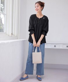 Tiaclasse L 【洗える】プリーツスリーブブラウス