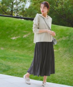 Tiaclasse 【洗える】サマーニットフードパーカートップス