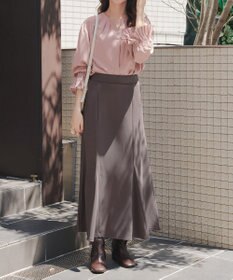 Tiaclasse L 【洗える】プリーツスリーブブラウス