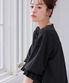 Tiaclasse L 【洗える】プリーツスリーブブラウス