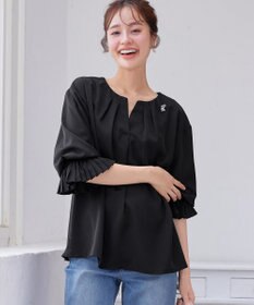 Tiaclasse L 【洗える】プリーツスリーブブラウス