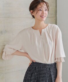 Tiaclasse L 【洗える】プリーツスリーブブラウス
