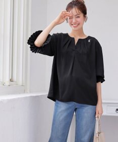 Tiaclasse L 【洗える】プリーツスリーブブラウス