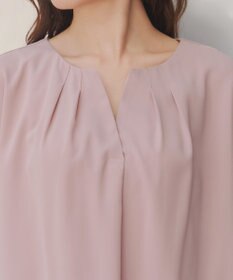 Tiaclasse L 【洗える】プリーツスリーブブラウス