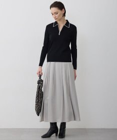 ICB シンセティックフルニードル ハーフジップニット