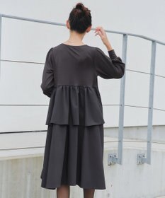 Tiaclasse L 【洗える】ドッキングティアードワンピース