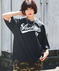 WEGO 【ユニセックス着用ITEM/2点セットネックレス付き/MLサイズ展開】アクセ付きラインリブメッシュプルオーバー