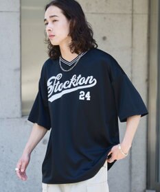 WEGO 【ユニセックス着用ITEM/2点セットネックレス付き/MLサイズ展開】アクセ付きラインリブメッシュプルオーバー