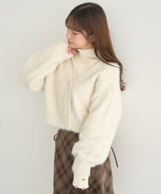 earth music&ecology ミックスカラーラメニットカーディガン