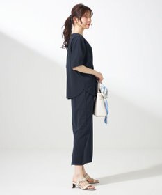 ANY SIS S 【前後着用・UVケア・洗える】2WAYジョーゼットジャージードルマン カットソー