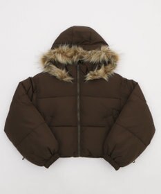 WEGO 【25年秋冬新作/SMサイズ展開】2WAYファーフードショートパファーブルゾン