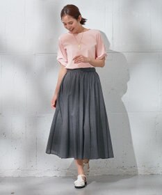 ANY 【接触冷感】シルケットスムース タックスリーブトップス