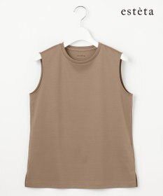 23区 【エステータ】スーピマコットン プレミアムジャージー ノースリーブTシャツ