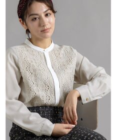 Te chichi 【WEB限定カラーあり】フロントレースブラウス