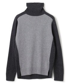 BEIGE， 【WEB限定・洗える】ROGAN / バイカラーウールハイネックニット