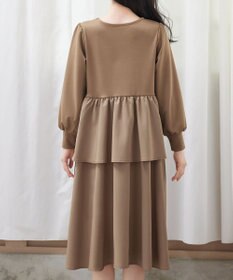 Tiaclasse L 【洗える】ドッキングティアードワンピース