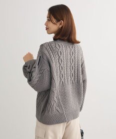 Green Parks 変形ケーブルニットプルオーバー