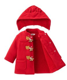 MIKI HOUSE HOT BISCUITS 【80-120cm】 フリースボンディング ダッフルコート