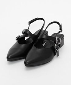 WEGO ダブルベルトポインテッドシューズ